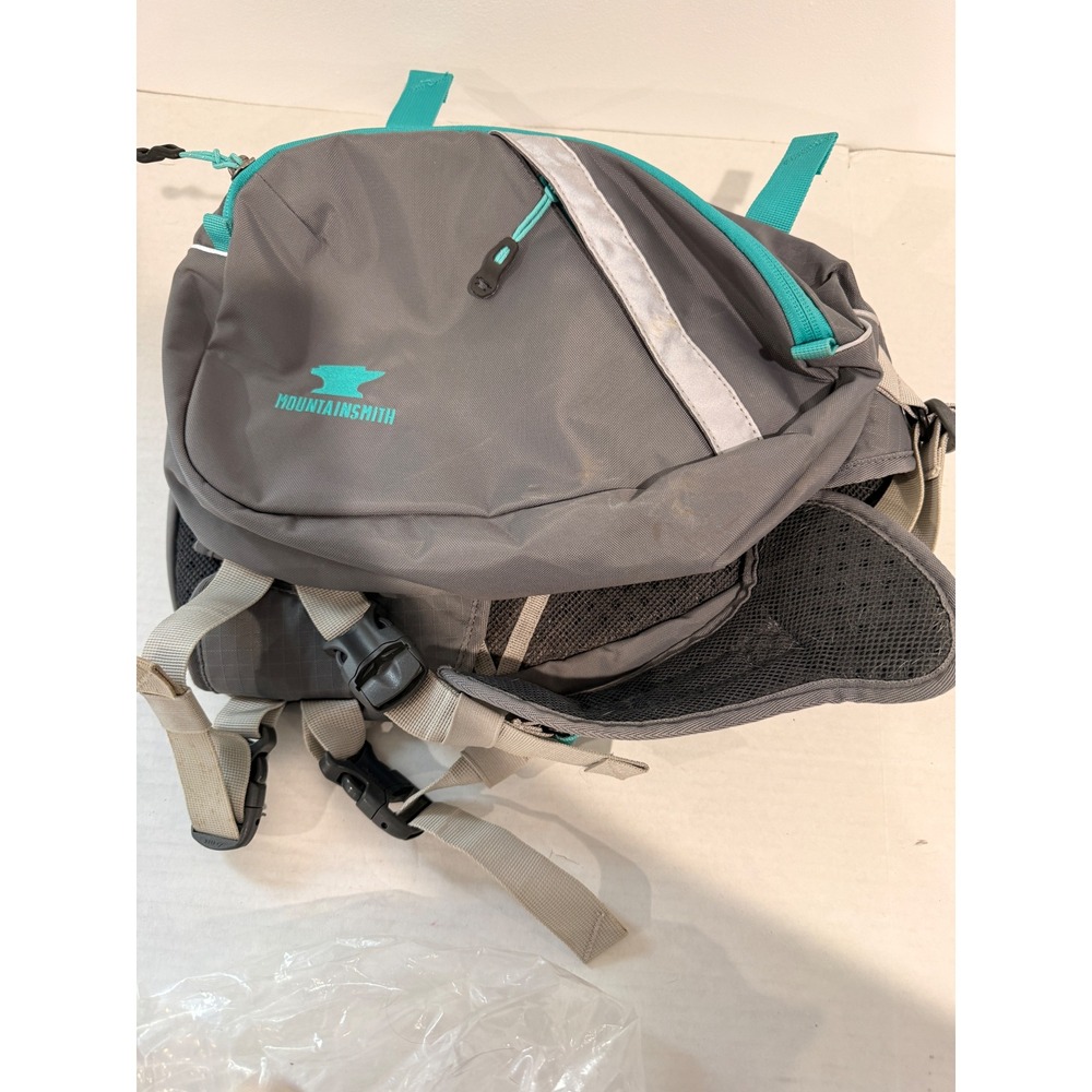 Mountainsmith K9 Pack Dog Backpack Harness Grey Teal Hiking Camping Gear Medium